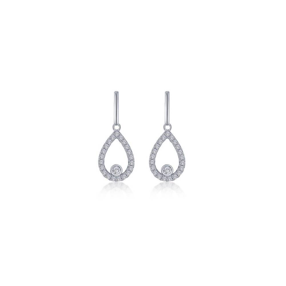 NEW LAFONN classic pear-shaped drop earrings in silver